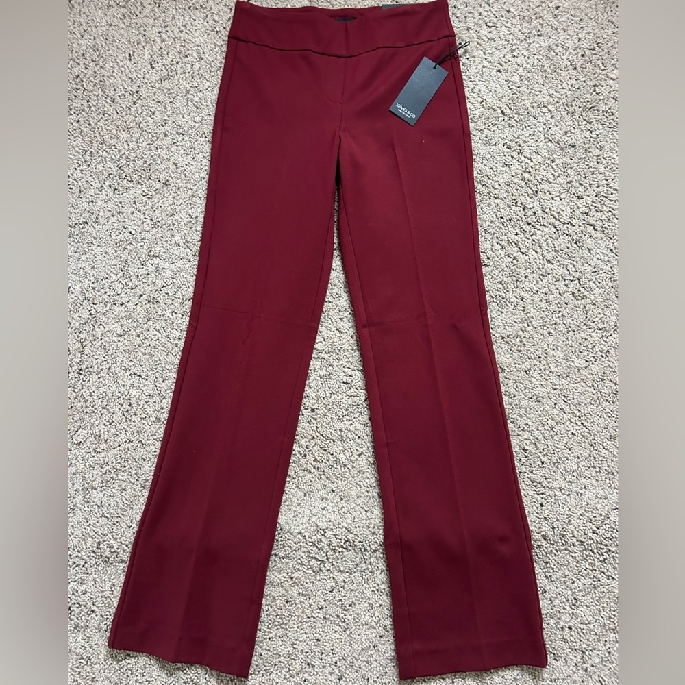 Jones & Co straight leg mid-rise dress pants